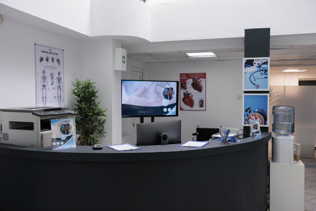 reception in top rated hospital