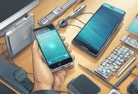 Student using smartphone to attend online class