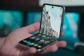 Motorola Razr 50 Ultra foldable phone held in hand